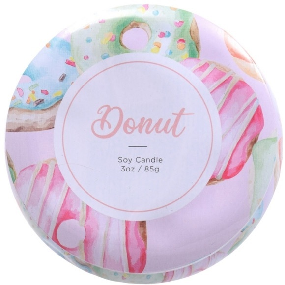 🍩 Donut Soy Candle w Decorative Tin Fresh Picked - Picture 5 of 9